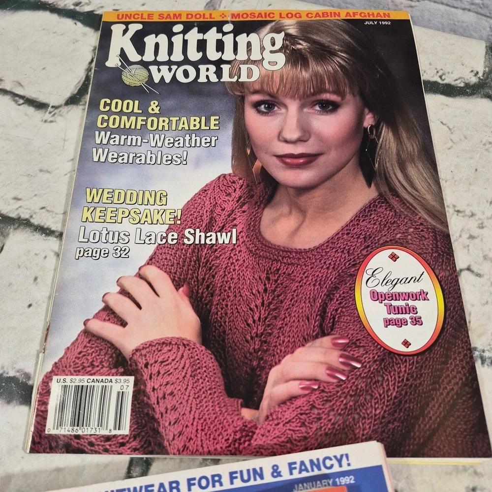 Lot of 7 Vintage 90's  Knitting World Magazines